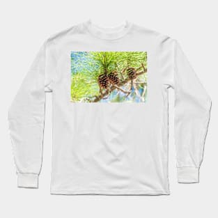 Pine cones on a tree Long Sleeve T-Shirt